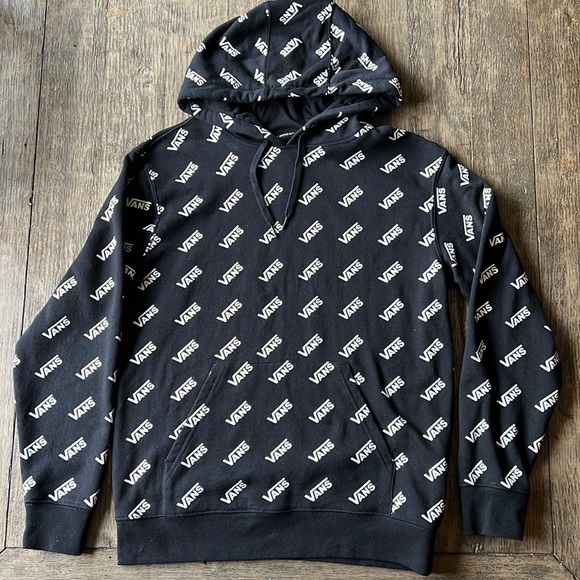 Vans Other - Vans Hooded sweatshirt w/white Vans logo all over front and back. Men’s S. UEC